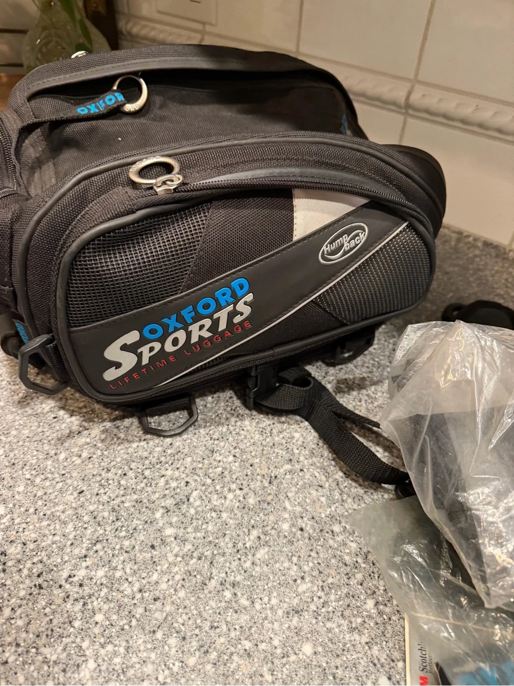 Oxford Sports Humpback Tail Pack Motorcycle Motorbike Black Lifetime Luggage NWT